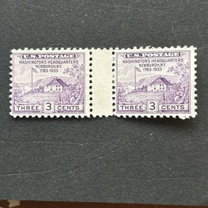 55430 Francobollo US Scott#742 3c Bella coppia di grondaie MNHNGAI SP* - Foto 1 di 2