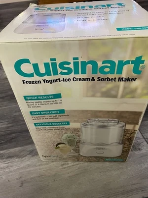 CUISINART 1 1/2 QT. Yogur congelado-heladera y sorbete modelo #CIM-22WPC Foto 1 de 4