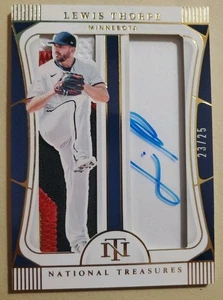 LEWIS THORPE 2022 NATIONAL TREASURES AUTO JUMBO JERSEY PATCH CARD SP# 23/25 - Picture 1 of 2