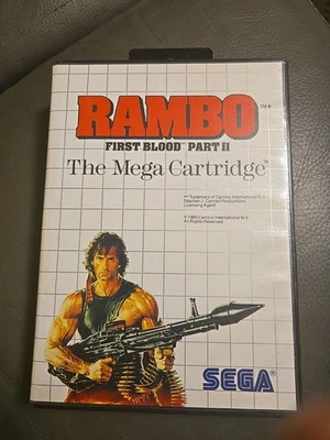 Rambo First Blood Part 2 (Sega Master System, 1986) Complete w/Manual - Image 1 of 2