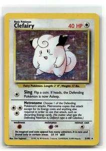 Pokemon TCG - Clefairy 5/102 - Holo Rare - Base Set Wizards - Picture 1 of 2