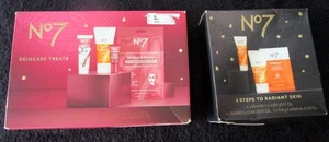 No7 ~ "RESTORE & RENEW" GESICHT & HALS UND "RADIANCE" 3-TEILIGES SET ~ NEU ~ JAN 2026 - Bild 1 von 7