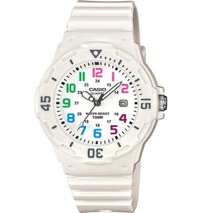 Casio LRW200H-7BV, Women's Analog White Band, Multi-Color Face, Date, 100 Meter - Picture 1 of 2