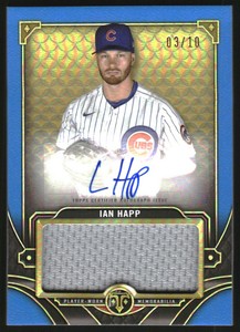 2022 Triple Threads Single Jumbo Relic Autographs Sapphire #ASJRIH Ian Happ /10
