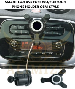 PER SMART CAR 453 FORTWO FORFOUR 2014 OEM AUTO SUPPORTO CELLULARE STAFFA CLIP - Foto 1 di 8