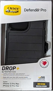 Otterbox Defender Series Pro Case For Apple iPhone 12 & 13 Pro Max-Black - Picture 1 of 2