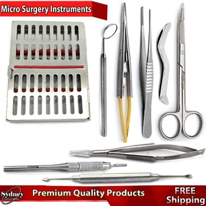 Micro Periodontal Oral Surgery Kit Noyes Scissor Needle Holder Forceps Implant - Picture 1 of 10