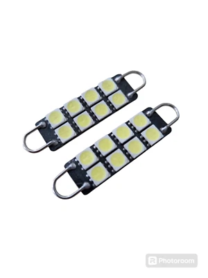 2X Gancho Loop Iluminación Puerta 44mm LED Blanco Apto para Chrysler 300C - Imagen 1 de 2