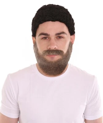 Cabello sintético largo multicolor barba cosplay para hombre cabello facial M-1316 Foto 1 de 4