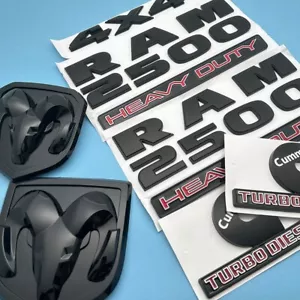 2013-2018 RAM Emblem Set For RAM 2500 4X4 Cummins Turbo Diesel Replacement Badge - Picture 1 of 8