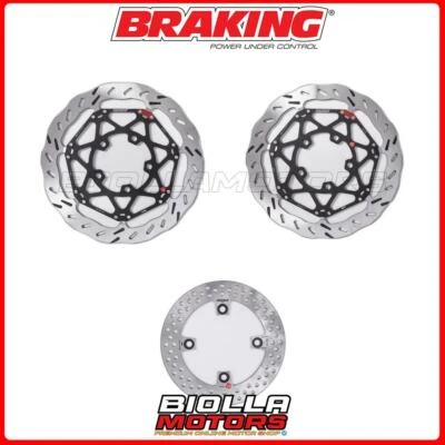 KIT DISCHI FRENO BRAKING KAWASAKI ZX6R NINJA 600 2008 - ANTERIORE + POSTERIORE [ Foto 1 de 4