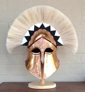 Casco Medievale Greco Corinzio Medievale 18 Gauge Casco Spartano TB - Foto 1 di 1