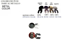 1 Pz COPRIBOTTONI 1 INIZIALE 1strass COL argento smalto rosso X COPPIA COMPRA 2 - Foto 1 di 5