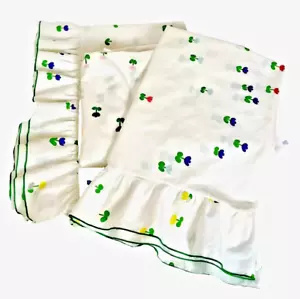 VTG TWIN Floral Cottage Sheet Set Flat Fitted Sheets & Pillowcase Wamsutta - Picture 1 of 5