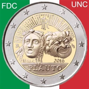 2 EURO ITALIA PLAUTO 2016 ITALY ITALIEN ITALIE ИТАЛИЯ COMMEMORATIVE - Foto 1 di 4