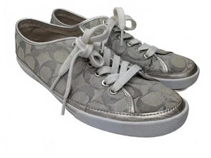 Coach Edith stilvolle Coach Freizeit Sneaker silbergrau 8,5 M F0007/A08 - Bild 1 von 8