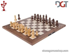 DGT USB Walnut e-Board with Timeless pieces - Electronic chess
