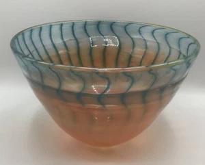 Kosta Boda Kunst - 1989 Glasschale - signiert Kjell Engman - schwedisch - 10,5 x 7" - Bild 1 von 11