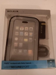 Belkin F8Z334 Black Fast Fit Armband With Cable Capsule For iPhone 3G New - Picture 1 of 6