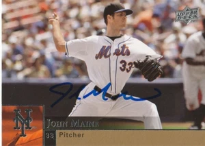 JOHN MAINE  NEW YORK METS SIGNED 2009 UPPER DECK CARD #251 - Picture 1 of 1