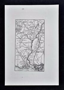 1865 Civil War Map - Mississippi River Campaign Vicksburg Baton Rouge New Orlean