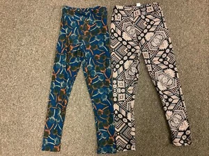 Lot of Two Lularoe Leggings Kids S/M Gently Used Nice! - Picture 1 of 7