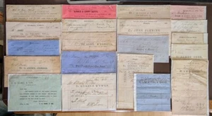 1870s–1890s Victorian Trade Invoices x20 – Painters, Merchants, Builders etc - Picture 1 of 5