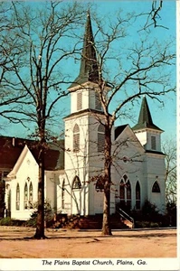 Vintage Postcard President Plains Baptist Church Plains GA Georgia  - Picture 1 of 3