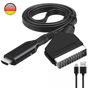 SCART auf zu HDMI Adapter Kabel 1 Meter Konverter Wandler HD Video Audio HD TV - Bild 1 von 8