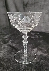 Set 8 - VTG Libbey Rock Sharpe Crystal Champange Cut 2004-1, Stem 2004 - Picture 1 of 9