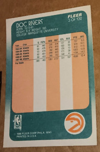 Glenn DOC Rivers Atlanta Hawks SIGNED AUTOGRAPHED 1988 Fleer Card #3-132