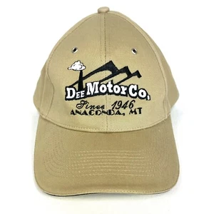 Cappello camionista vintage Montana Dee Motor Co Anaconda MT beige regolabile berretto morbido - Foto 1 di 8