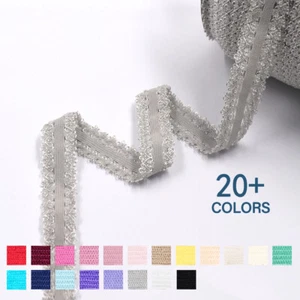 Picot Lace Trims Crown Loop Frilly Elastic Bands Lingerie Bra Making 2 5 10 Yard - Picture 1 of 46