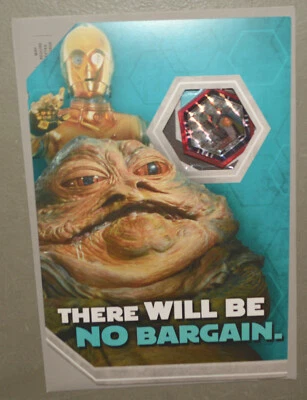Cartão Hallmark Star Wars - Jabba the Hutt, C-3PO - Disco de conexão Boba Fett - Imagem 1 de 2
