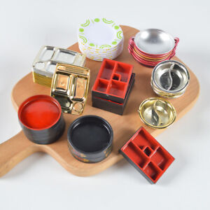 5 Stk Kunststoff Puppenhaus Maßstab 1:12 Miniaturen Küche Teller Schüsseln Box
