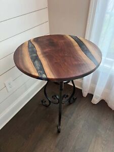Round Epoxy Resin Coffee Table Luxury Furniture Console Bar Table Made To Order