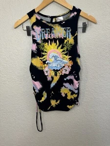No Boundaries Dreamer Tour ärmelloses Tank Scrunch Up seitlich Batik Gr. Small - Bild 1 von 6