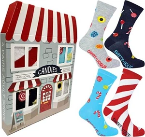 Calcetines Boxt Novedad Candy Shop en Caja de Regalo - Talla Única Gran Idea de Regalo - Imagen 1 de 1
