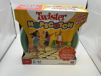 Hasbro Twister Hopscotch Indoor Activity Game W/Mesh Carrying Case 4 Games In 1 - Image 1 of 3