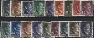 Poland 1941 General Gouvernement Hitler set of 18, used - Picture 1 of 1