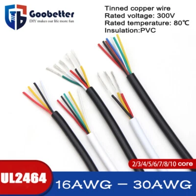 16-30 AWG Multi Core PVC Cable 2/3/4/5/6/7/8/9/10 Core Signal Power Data Wire - Image 1 of 4