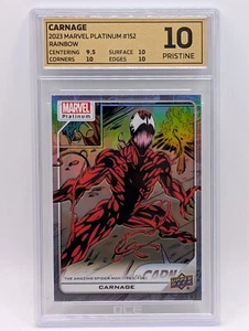 2023 MARVEL PLATINUM #152 CARNAGE RAINBOW GRADED 10 - Picture 1 of 2