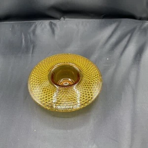 Vtg Jobling Amber Glass Art Deco Posy Bowl - Picture 1 of 4