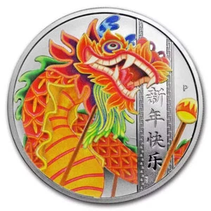 2019 Tuvalu Silver Proof Dragon Coin | Limited Edition, 1 oz - Picture 1 of 3