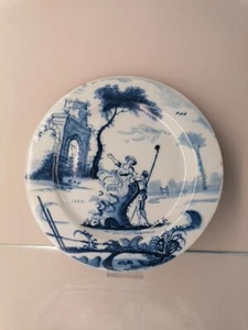 Antiker Teller 18th Jhd Century Delft Blau sehr rar, Beschädigt DM 23,5cm - Picture 1 of 22