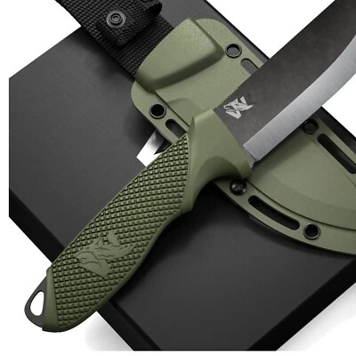 Cuchillo Bushcraft de acero 440C con funda táctica - Perfecto para acampar y cazar Foto 1 de 4
