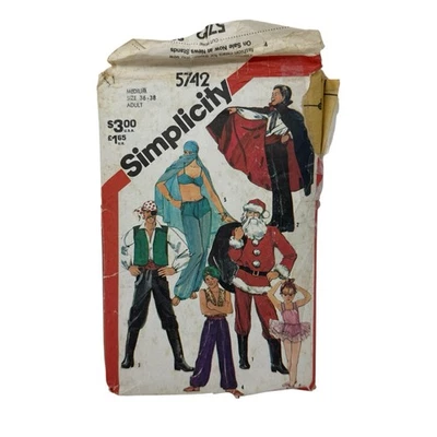 5742 Simplicity Sewing Pattern Halloween Costumes Sz Med 36-38 VTG 1982 - Image 1 of 3
