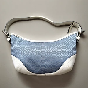 Coach Y2K Blue Periwinkle Mini Signature Soho Hobo Shoulder Bag 6351 China - Picture 1 of 11