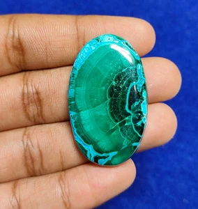 Joyería de piedras preciosas sueltas cabujón de malaquita de crisocola natural 72 quilates ME-13897 - Imagen 1 de 10
