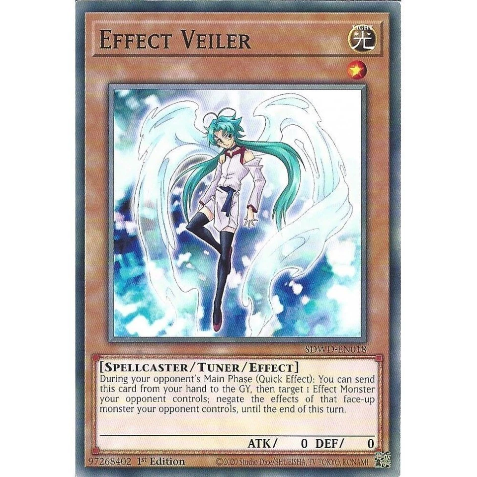 YUGIOH SDWD-EN018 Effect Veiler Common 1st Edition NM - Image 1 of 1